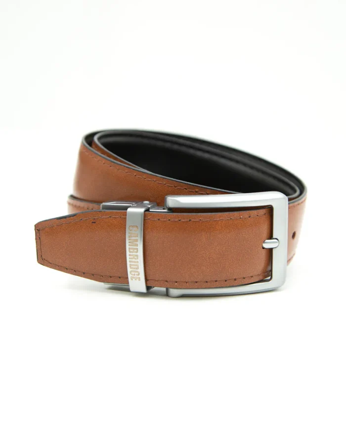 Black and Beige Reversible Belt